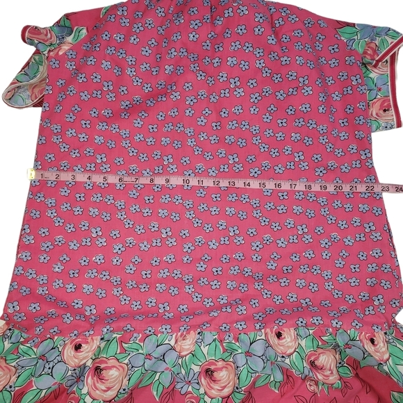 Vintage Kelly Reed Floral Print Patio Dress Sz M ? Pearl Snap Cottagecore Garden - Picture 13 of 14